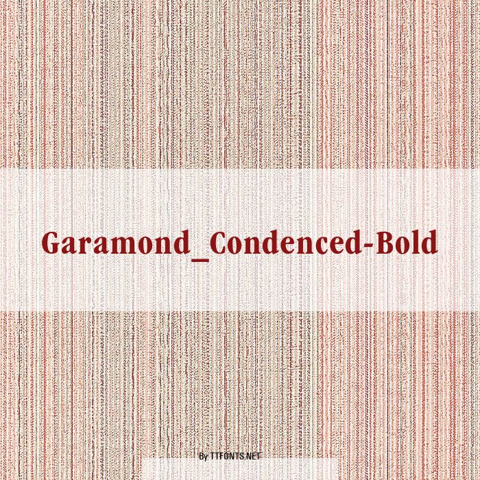 Garamond_Condenced-Bold example